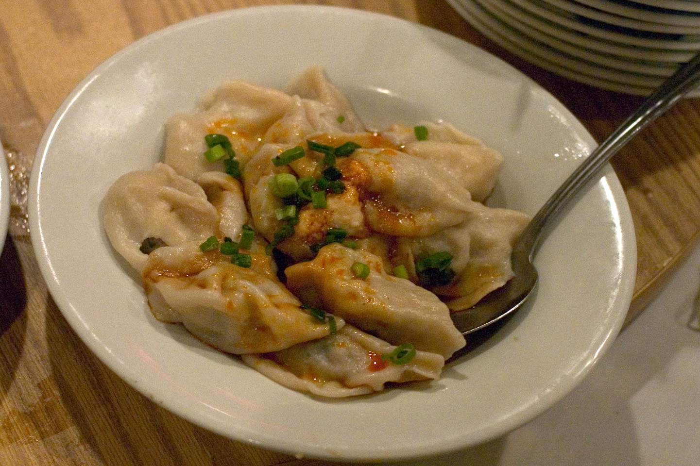 Dumplings in hot oil