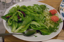 Fire blasted greens