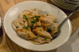 Dumplings in hot oil