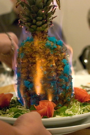 Beef and abalone with pineapple